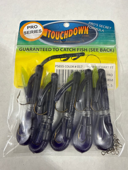 Pro Series Touchdown Worm Single and 5 Pack