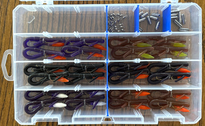 All 4 Tackle Box Series of Original Touchdown Worms
