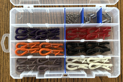All 4 Tackle Box Series of Original Touchdown Worms